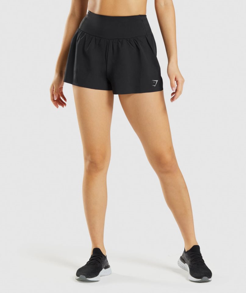 Women\'s Gymshark Speed Shorts Black | CA 63A175